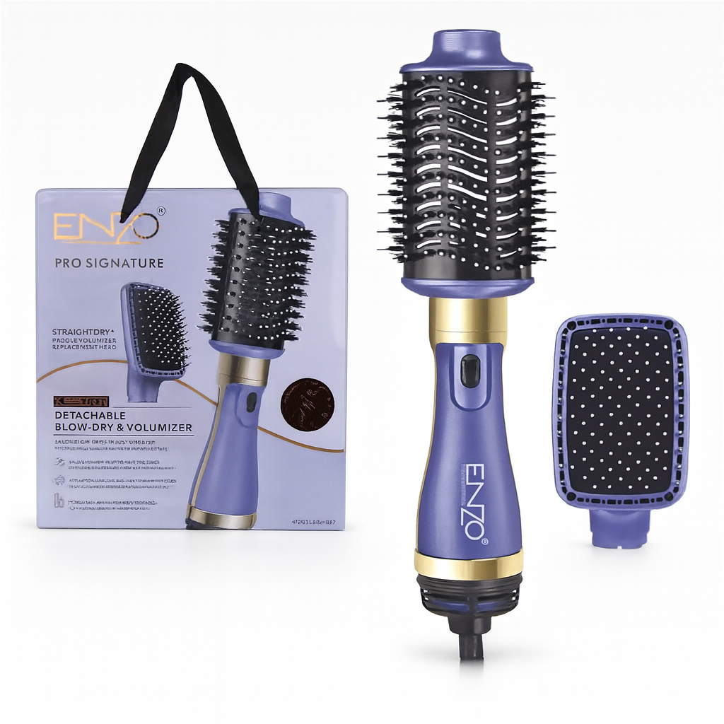 ENZO EN-4128 2-in-1 Hair Dryer & Styler Ionic Hot Air Brush
