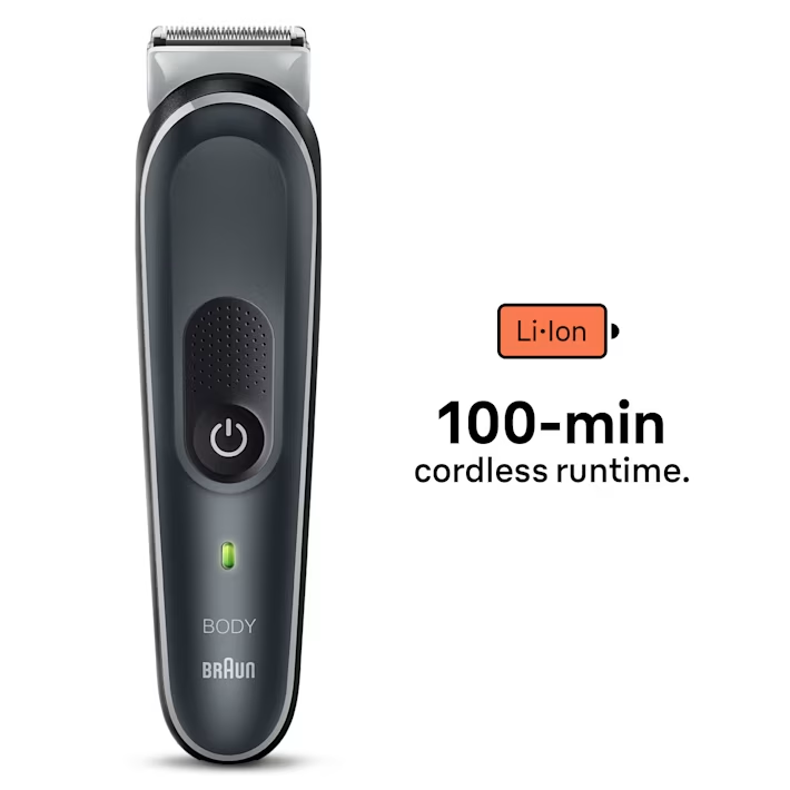 Braun Body Groomer BG5360 – Full Body Grooming with SkinShield Technology, Waterproof, 100-Min Runtime, 4 Tools