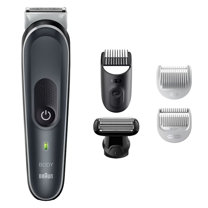 Braun Body Groomer BG5360 – Full Body Grooming with SkinShield Technology, Waterproof, 100-Min Runtime, 4 Tools