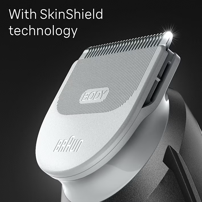 Braun Body Groomer BG5360 – Full Body Grooming with SkinShield Technology, Waterproof, 100-Min Runtime, 4 Tools