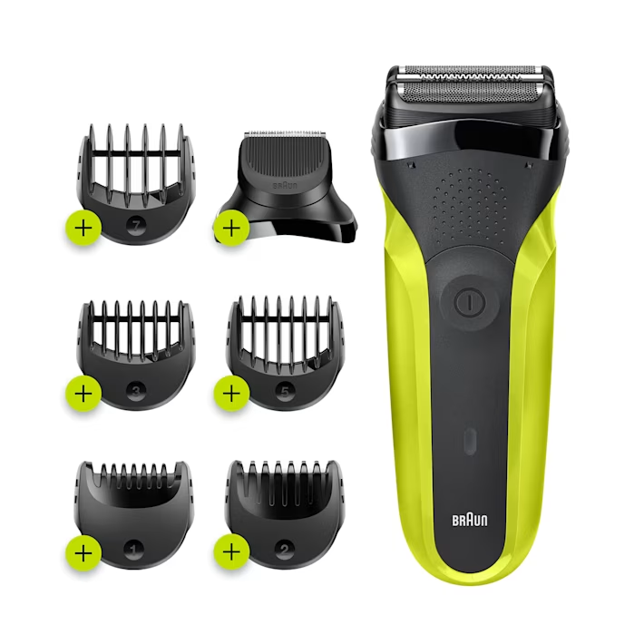 Braun Series 3 Shave & Style 300BT – 3-in-1 Electric Shaver & Beard Trimmer with 5 Combs