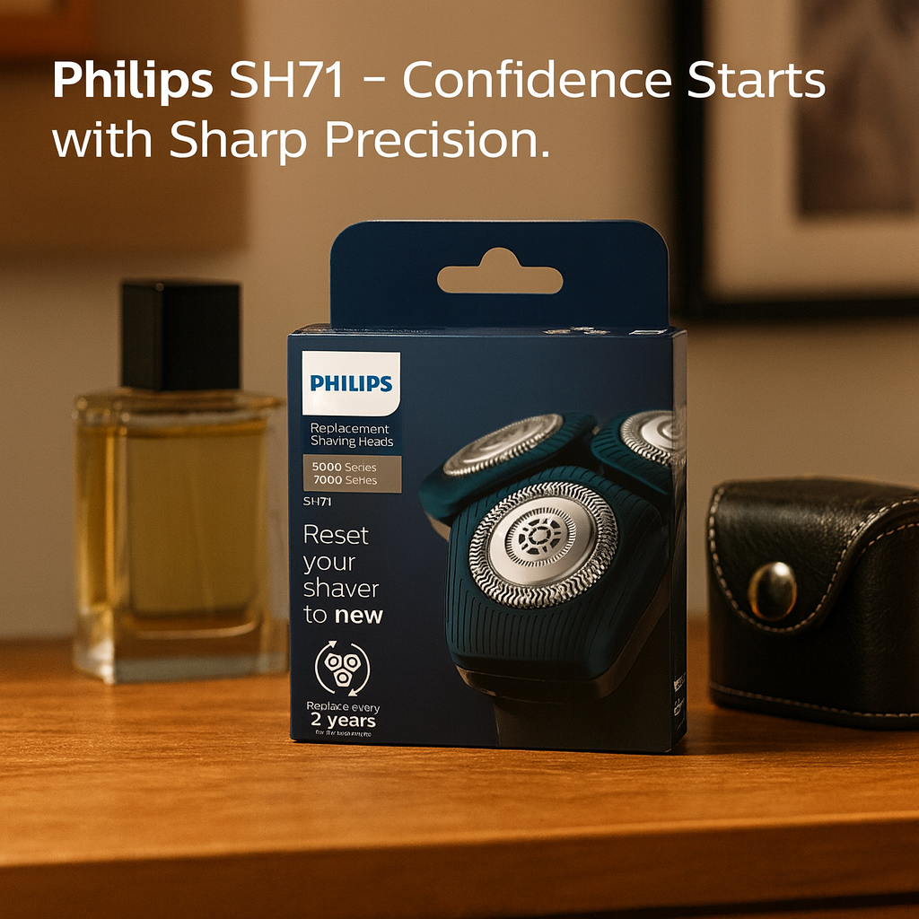 Philips SH71 Replacement Shaving Heads – Compatible with Series 7000 & Angular-Shaped Series 5000 Shavers