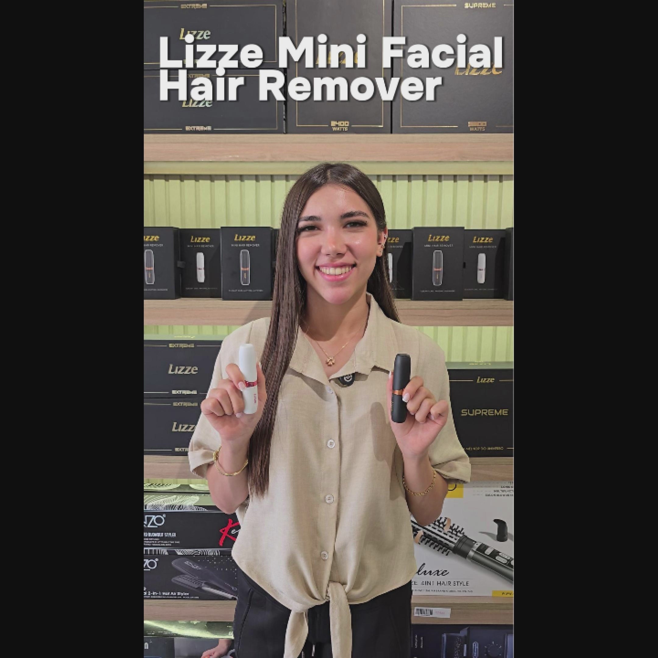 Load video: Lizze Mini Facial Hair Remover