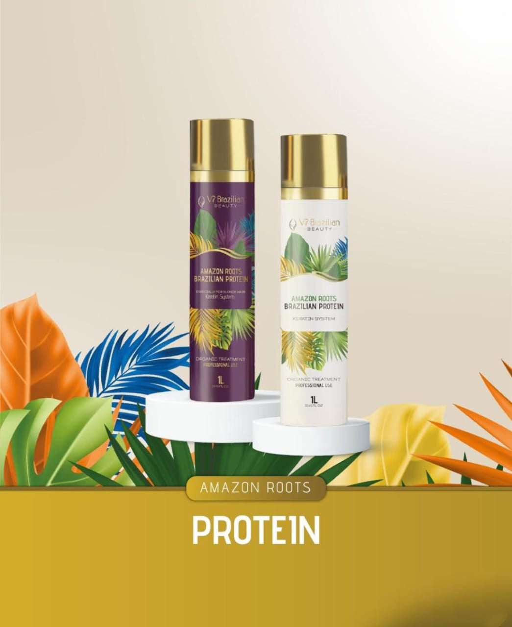 Amazon Roots Brazilian Protein – Professional Keratin Hair Treatment for Smooth, Healthy Hair