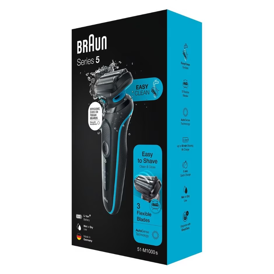 Braun Series 5 51-M1000S Wet & Dry Electric Shaver – Mint (Germany)
