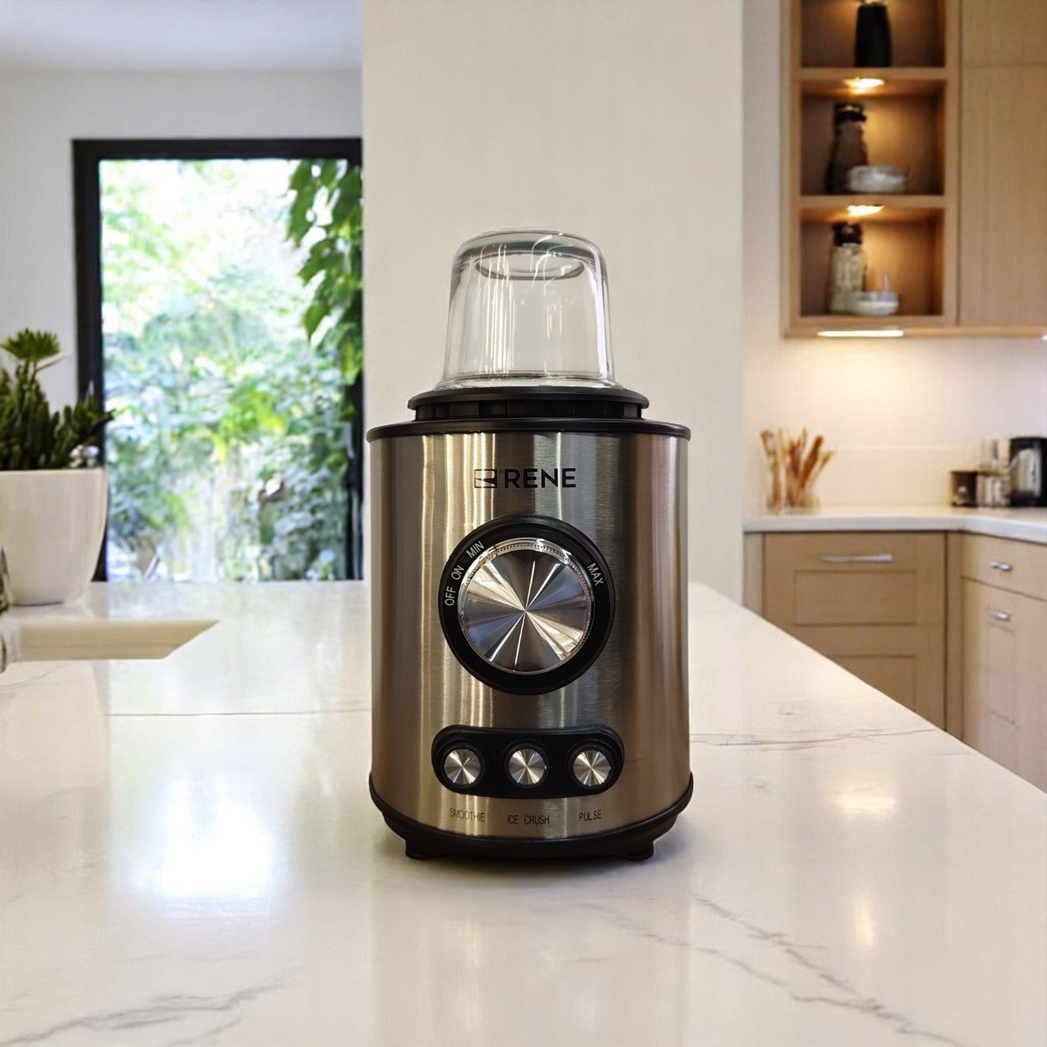 RENE Professional 3-in-1 Blender RBCG-1701 – 800W Blender with 1.5L Glass Jar