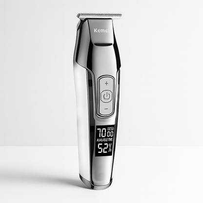 Kemei KM-5027A Professional Cordless Hair Clipper – 4-Speed Adjustable Trimmer with LCD Display