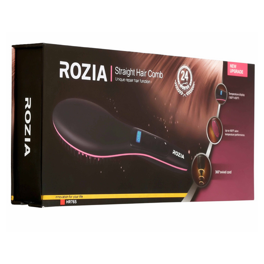 Rozia Straight Hair Comb – Electric Hair Straightening Brush for Smooth & Frizz-Free Styling