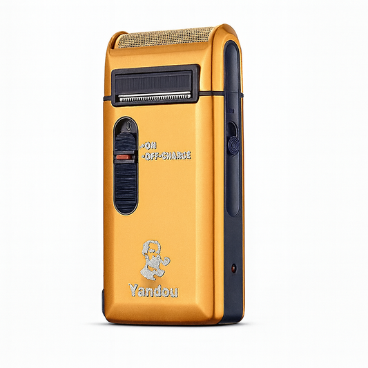 Yandou SV-316U Gold Rechargeable Electric Shaver – Compact 2-in-1 Foil Shaver and Trimmer