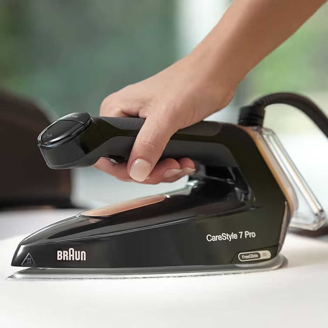 Braun CareStyle 7 Pro IS7286BK Steam Generator Iron with ergonomic open handle design