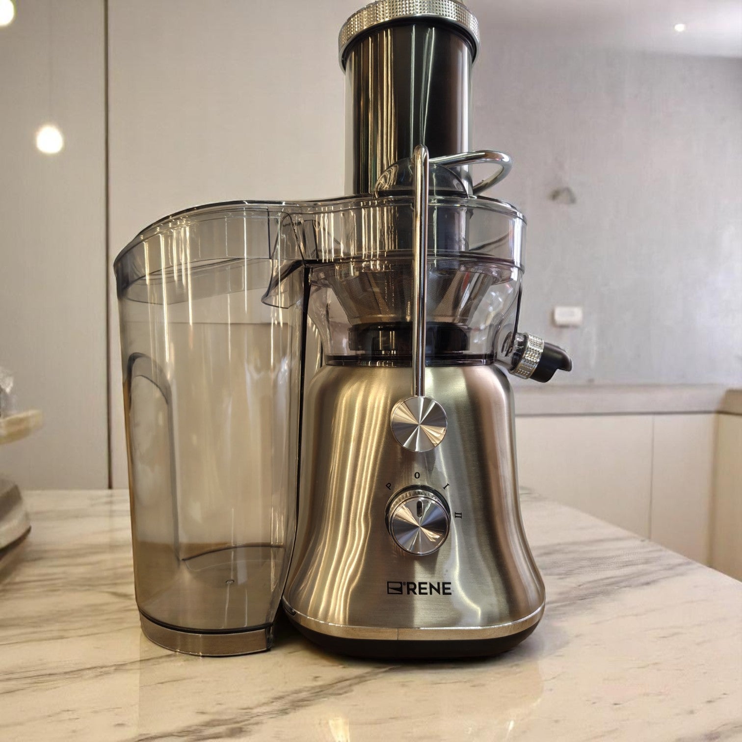 RENE 4-in-1 Professional Juicer Blender RJB-1706 – 800W Power with Extra Wide 85mm Feeding Tube and Multi-Function Attachments