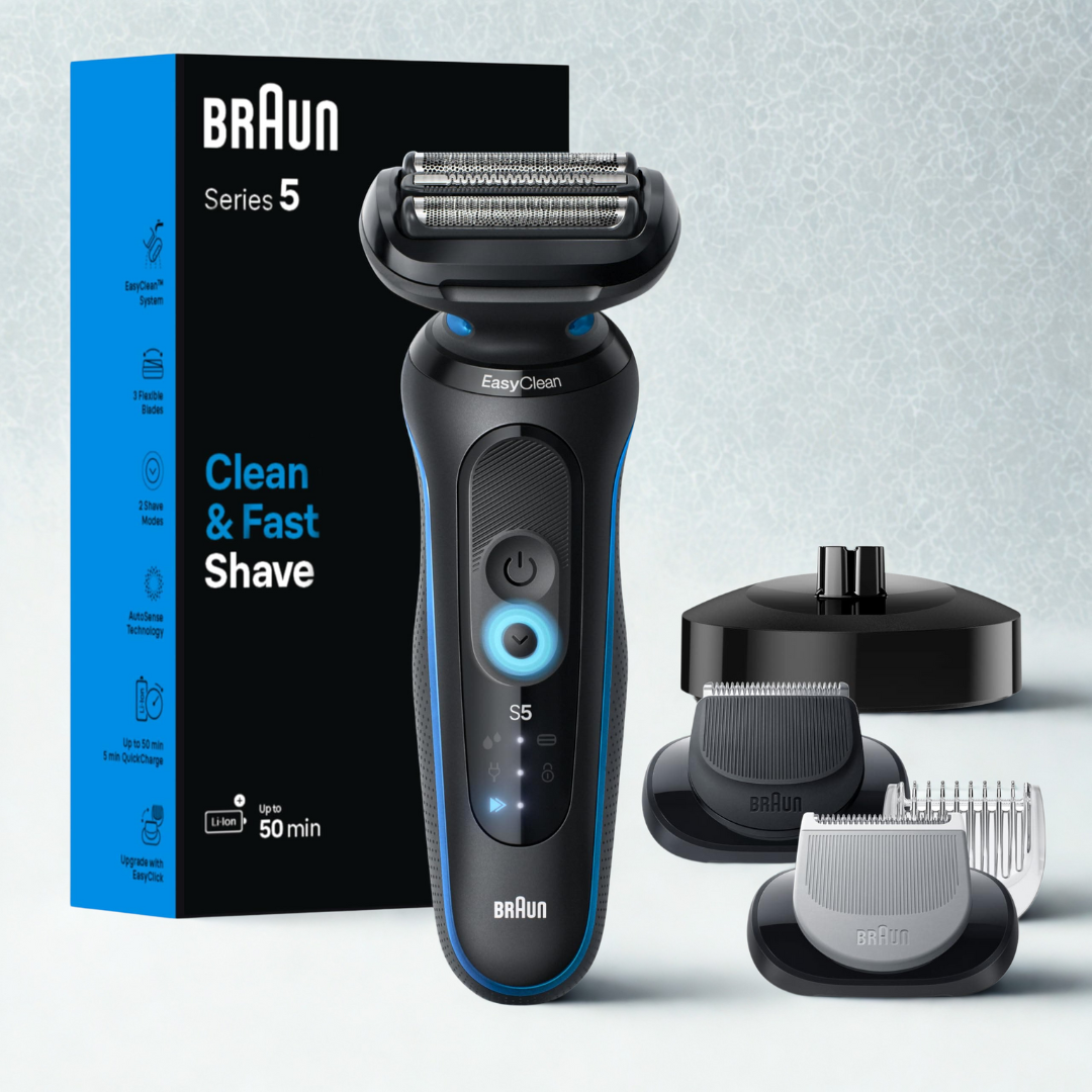 Front view of Braun 5150 SC electric shaver