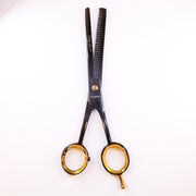 Lizze Pro 6.5-inch black professional hairdressing scissors for precision haircuts.