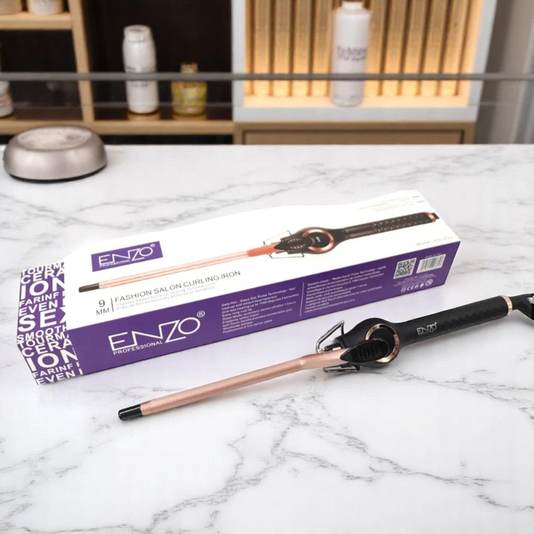 ENZO EN-2222 Professional Hair Curler – Ceramic Titanium Barrel with Adjustable Temperature for Salon-Quality Styling ENZO Professional