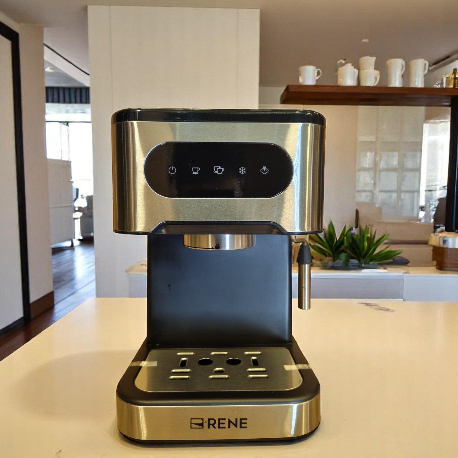Rene 1711 6-in-1 Professional Coffee Maker with Digital Display