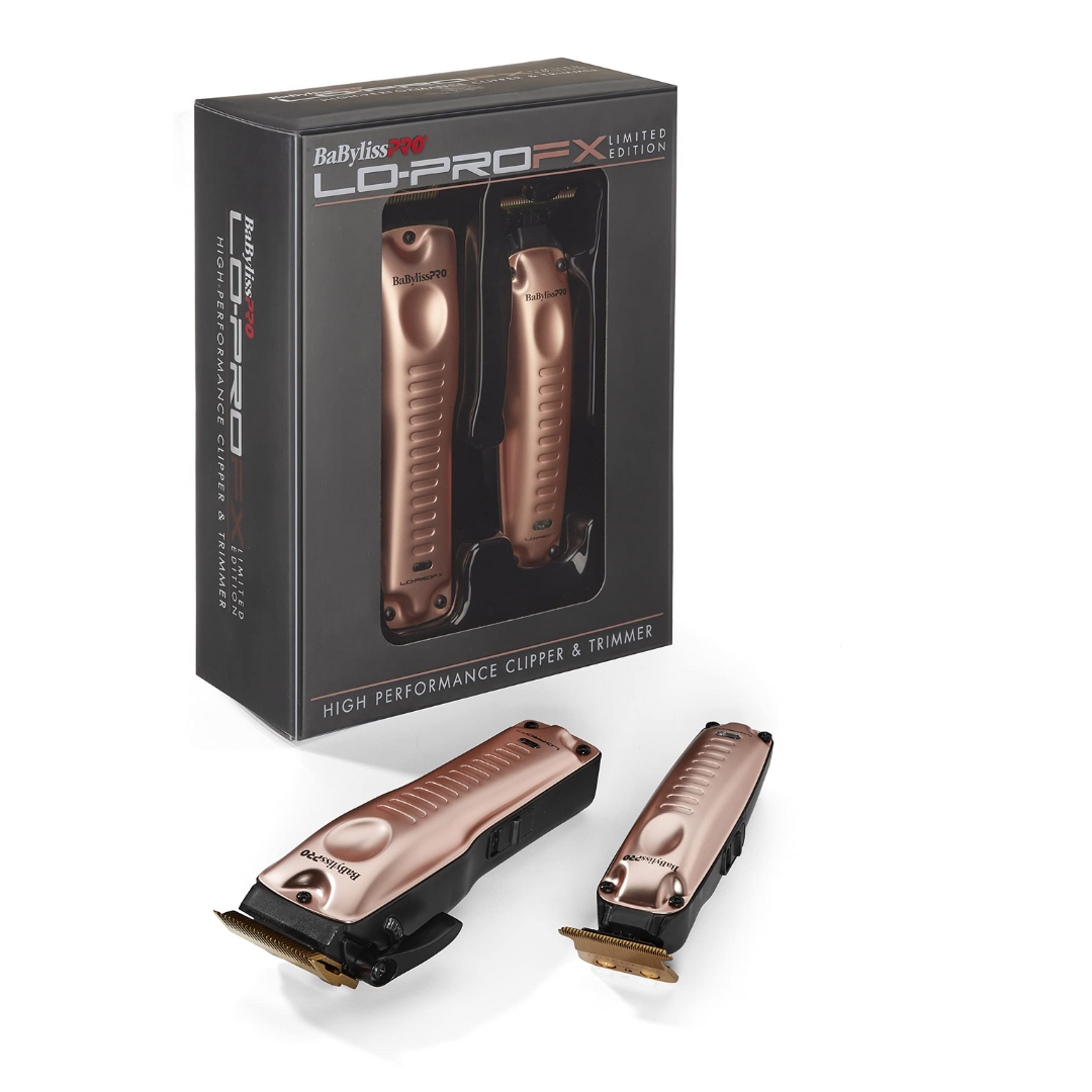 BaBylissPRO LO-PROFX Limited Edition Clipper & Trimmer Combo – Gold Finish