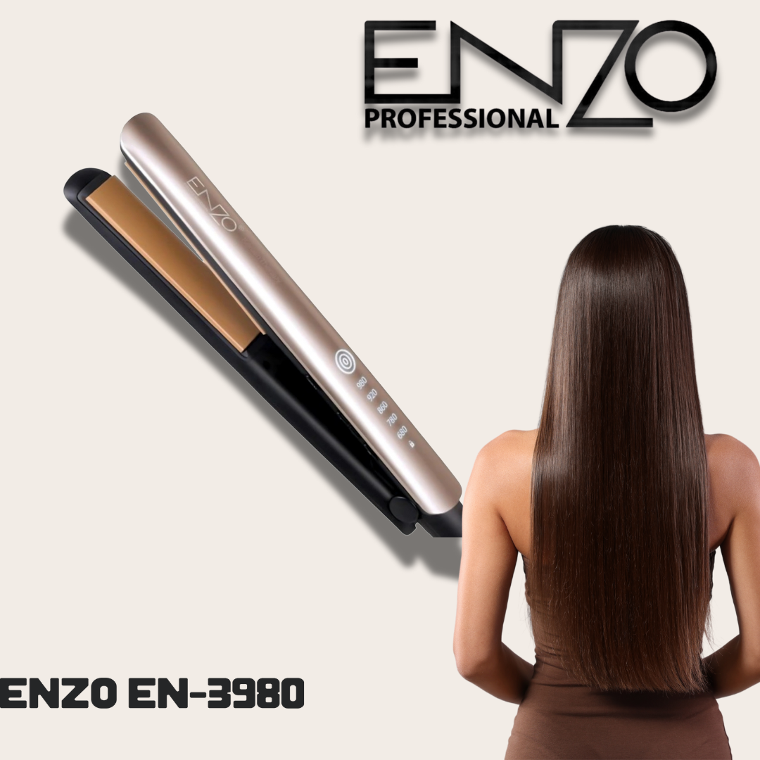 ENZO EN-3980 Professional Hair Straightener – Keratin Therapy Flat Iron with Adjustable Heat ENZO Professional
