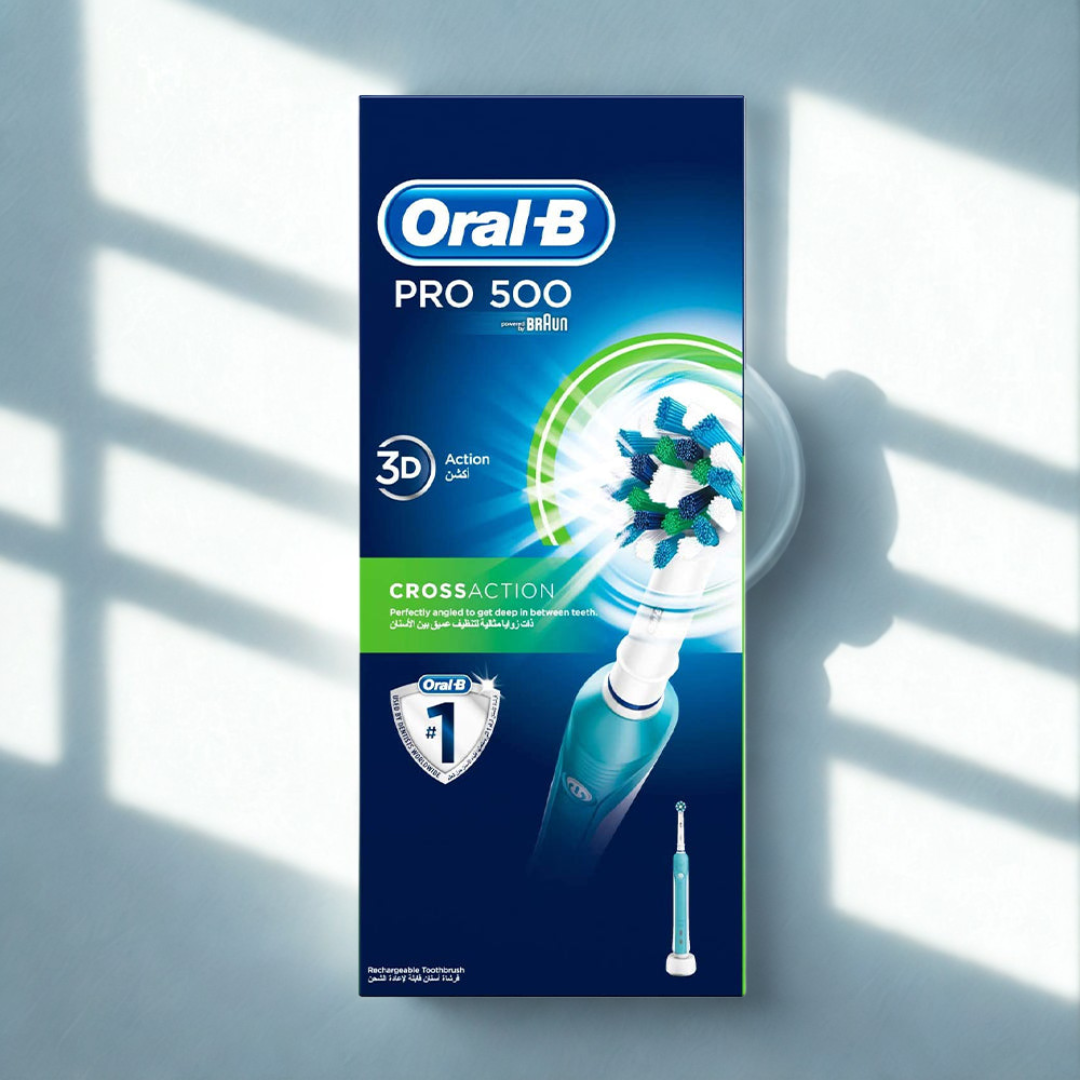 Oral-B D16 Rechargeable Electric Toothbrush – 3D Cleaning Action with Timer and Pressure Sensor