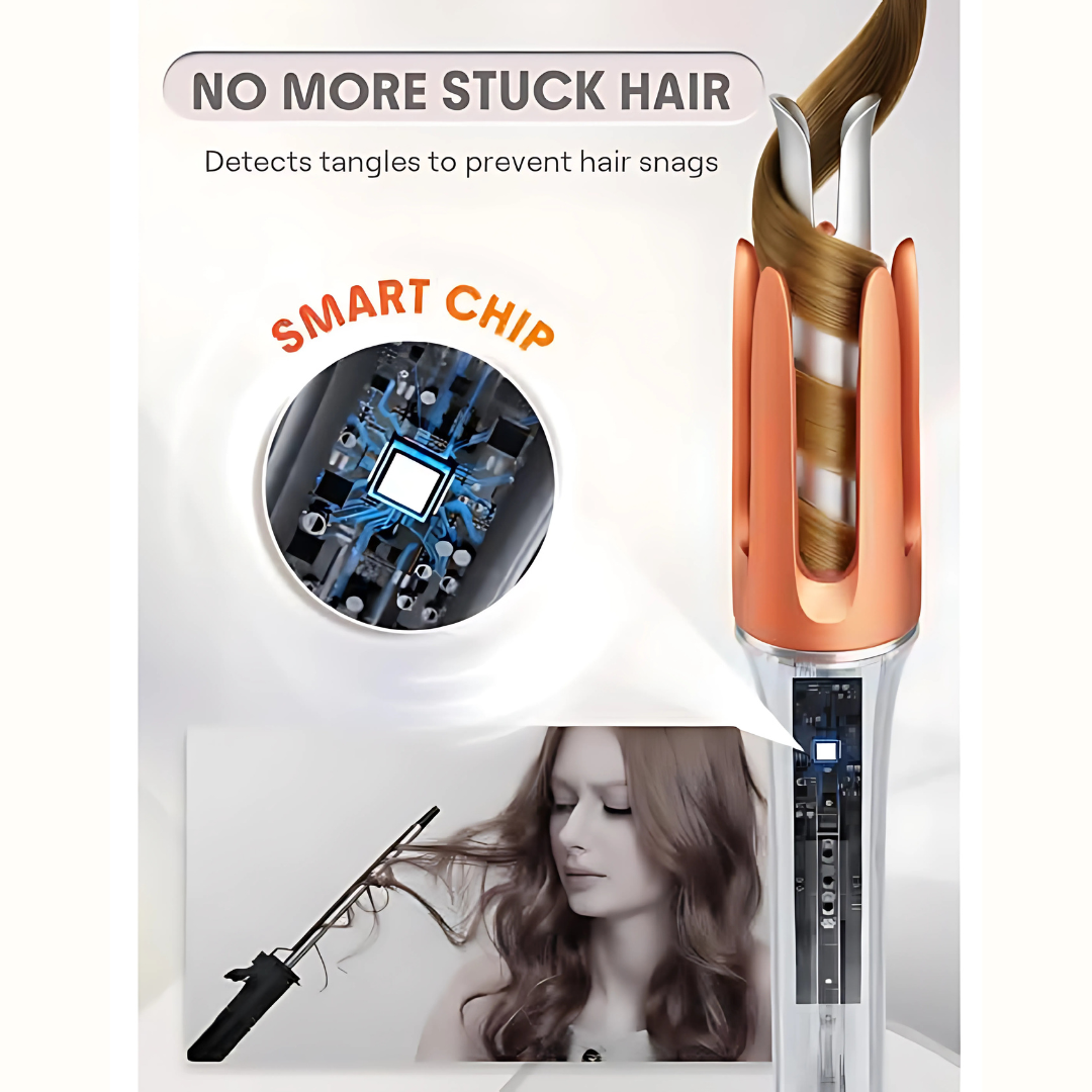 SHEGLAM 25mm GlossPro Ceramic Curling Wand – Quick Waves, Anti-Tangle, Shine Boosting, Beginner-Friendly Hair Styler Sheglem