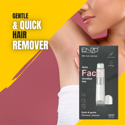 Enzo Professional EN-1401 Mini Hair Remover | Quick & Gentle | Smart Light