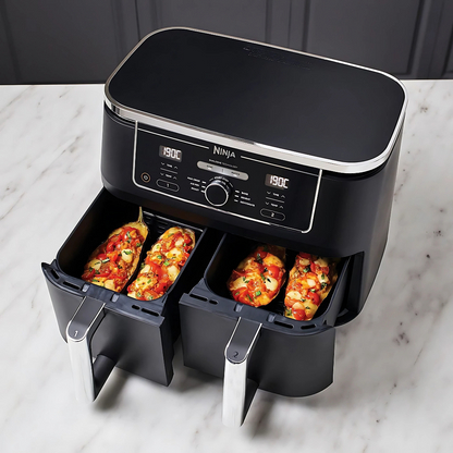 Ninja Foodi Dual Zone Air Fryer 7.6L – 6-in-1 Digital Cooker with 2 Drawers (AF300ME) Ninja