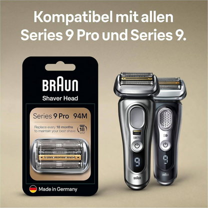 Braun 94M Replacement Foil and Cutter Cassette – Compatible with Series 9 & Series 9 Pro Electric Shavers