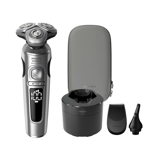 Philips S9000 Prestige SP9842/85 Electric Shaver – Wet and Dry with Beard Sensor and NanoTech Blades