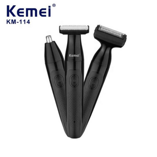 Kemei KM-114 3-in-1 Grooming Kit – Full Set with Attachments