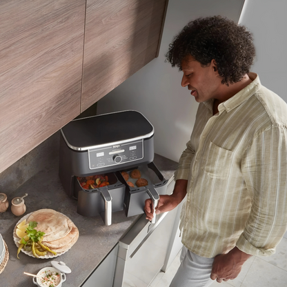 Ninja Foodi Dual Zone Air Fryer 7.6L – 6-in-1 Digital Cooker with 2 Drawers (AF300ME) Ninja
