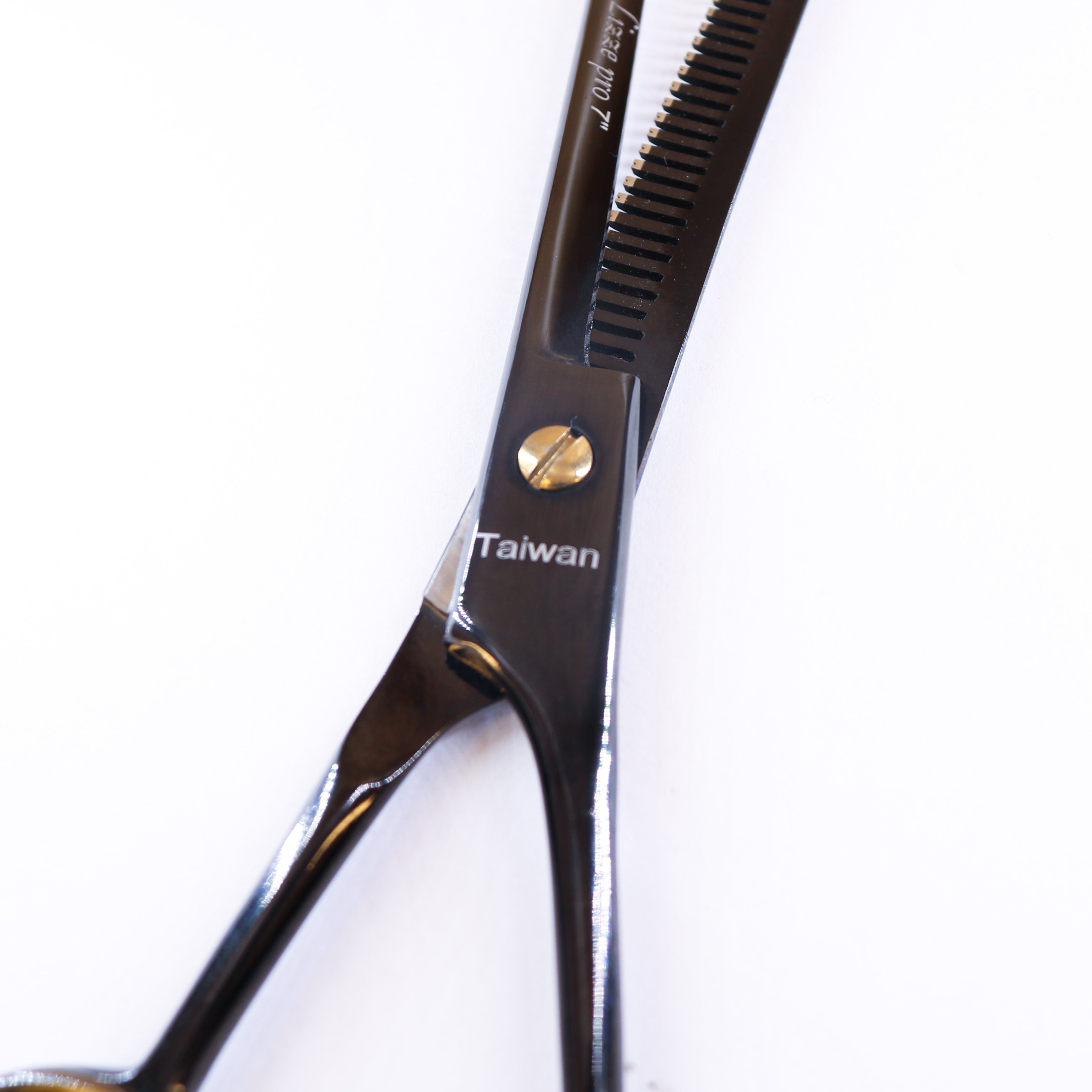 Lizze Pro 6.5-inch black professional hairdressing scissors for precision haircuts.