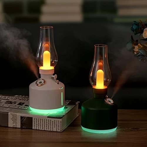 Vintage Lamp Air Humidifier – Portable USB Mist Diffuser with Multicolor Night Light