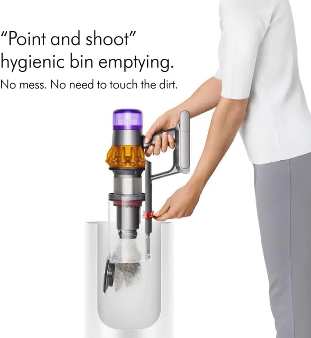 Dyson V15 Detect Absolute Cordless Vacuum Cleaner (Yellow/Nickel) | 2 year Dyson warranty | 447033-01 - UAE Version