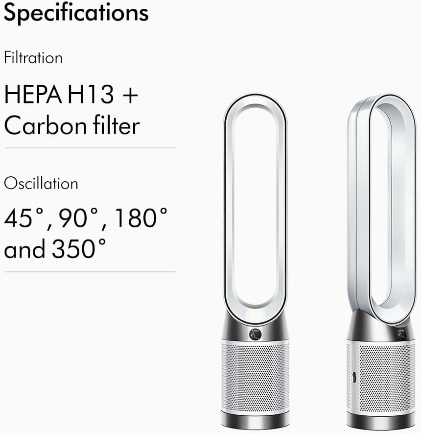 Dyson Purifier Cool™ Gen1 TP10 purifying fan (White/White) Air purifier | 2 year Dyson warranty | 454842-01 - UAE Version