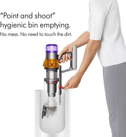 Dyson V15 Detect Absolute Cordless Vacuum Cleaner (Yellow/Nickel) | 2 year Dyson warranty | 447033-01 - UAE Version