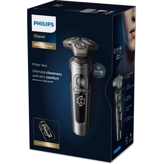 Philips SP9871/22 S9000 Prestige Wet & Dry Electric Shaver – SkinIQ Technology, Qi Charging