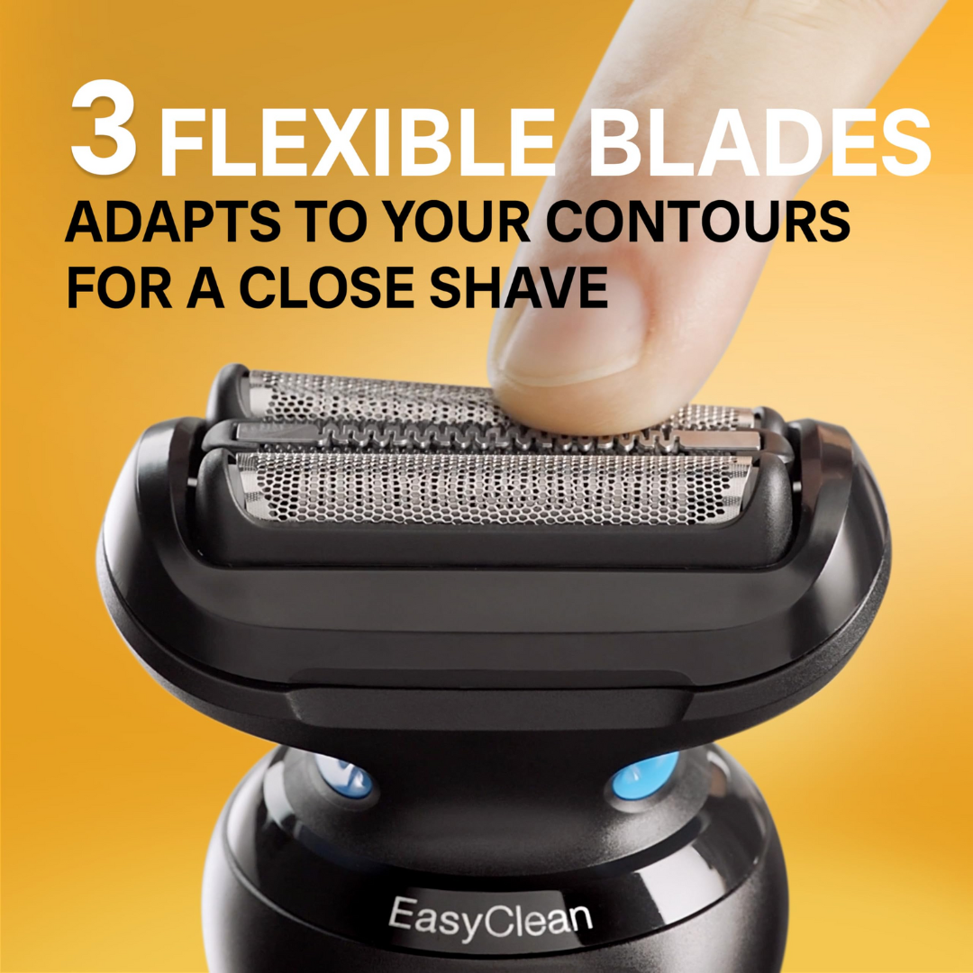 Front view of Braun 5150 SC electric shaver