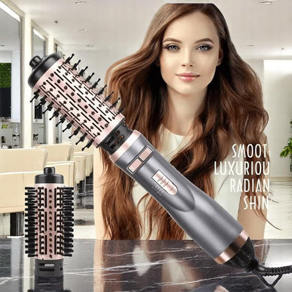 ENZO EN-742 1500W Rotating Hot Air Brush – 2-in-1 Blow Dryer & Styling Tool with Ionic Technology ENZO Professional