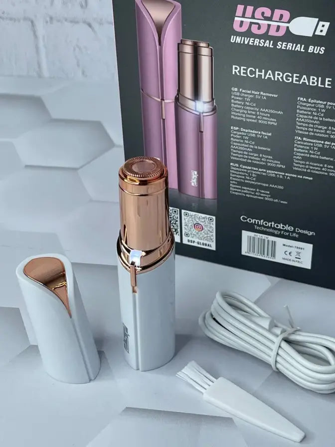 DSP 70081 Rechargeable Facial Hair Remover – Portable Electric Epilator for Women