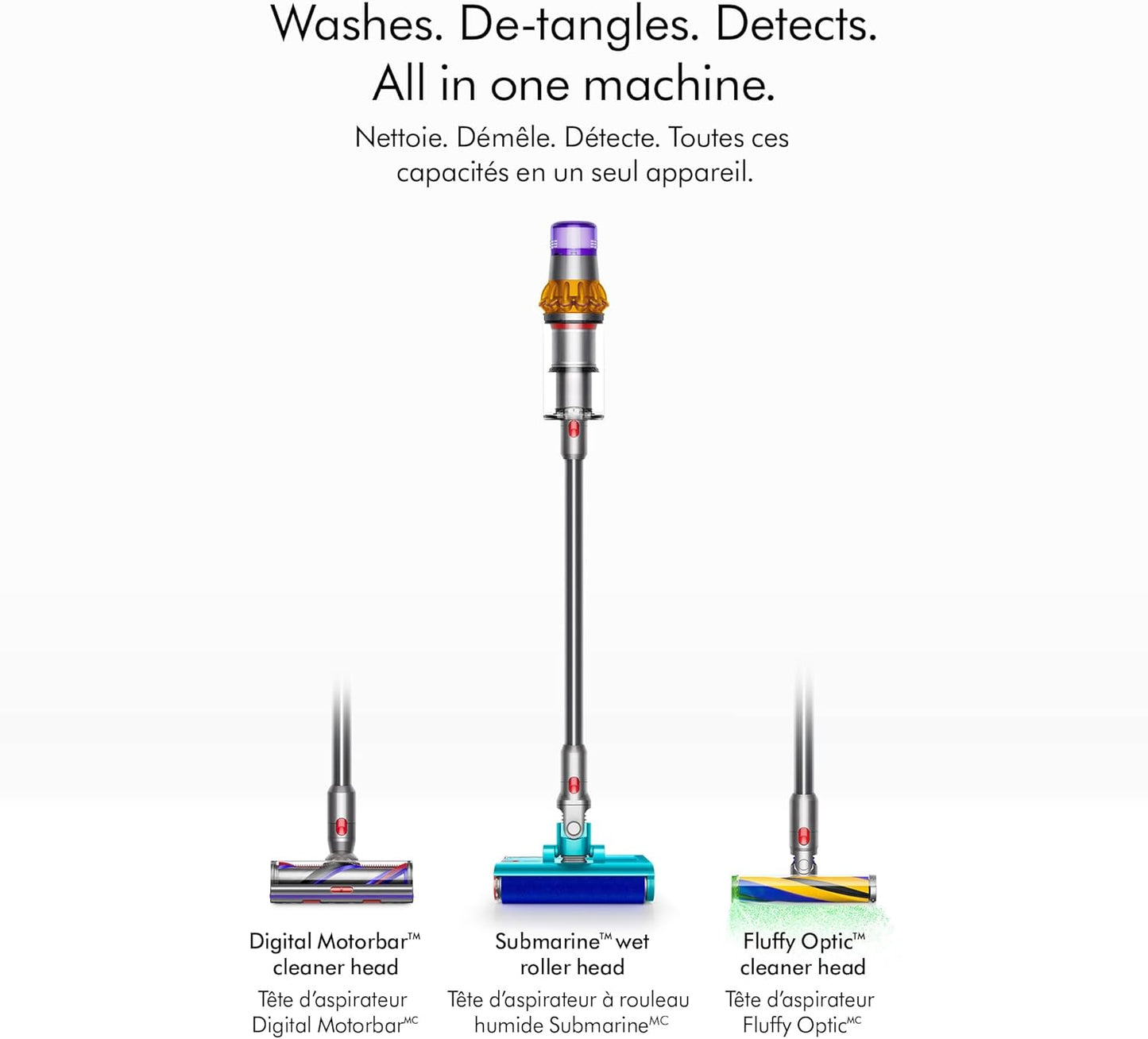 Dyson V15s Detect Submarine Vacuum Cleaner | 448799-01 | 2 years Dyson warranty - UAE Version