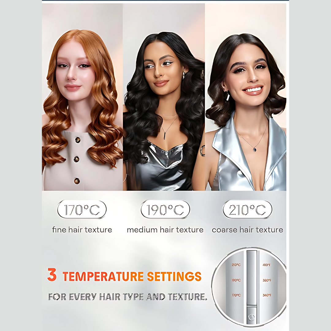 SHEGLAM 25mm GlossPro Ceramic Curling Wand – Quick Waves, Anti-Tangle, Shine Boosting, Beginner-Friendly Hair Styler Sheglem