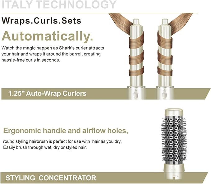 ENZO EN-755 V8 7-in-1 Hair Styler – Hair Dryer, Volumizer & Curler Set