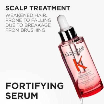 Kérastase Genesis Hair Serum, Nourishing & Fortifying Leave-In Conditioner, For Weakened Hair, With Ginger Root & Edelweiss Flower, Sérum Anti-Chute Fortifiant, 90ml