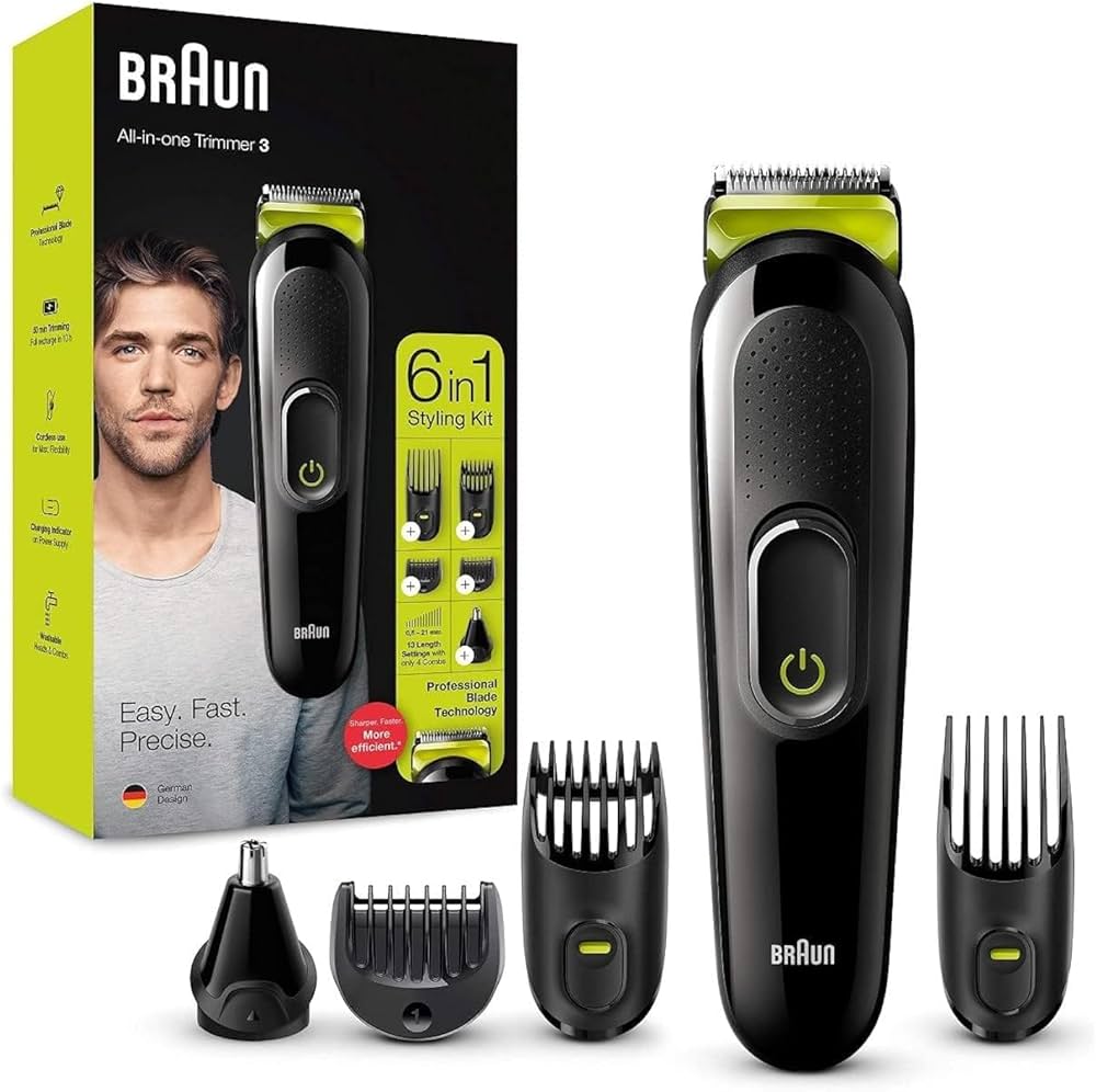 Braun MGK3221 Series 3 6-in-1 All-in-One Grooming Kit – Beard Trimmer, Hair Clipper & Precision Trimmer
