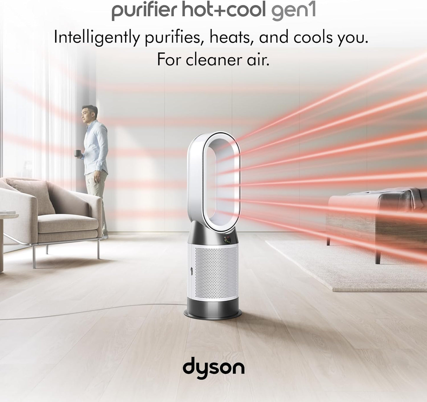 Dyson Purifier Hot + Cool™ Gen1 HP10 purifying fan heater (White/White) Heater + Air purifier | 2 year Dyson warranty | 454856-01 - UAE Version
