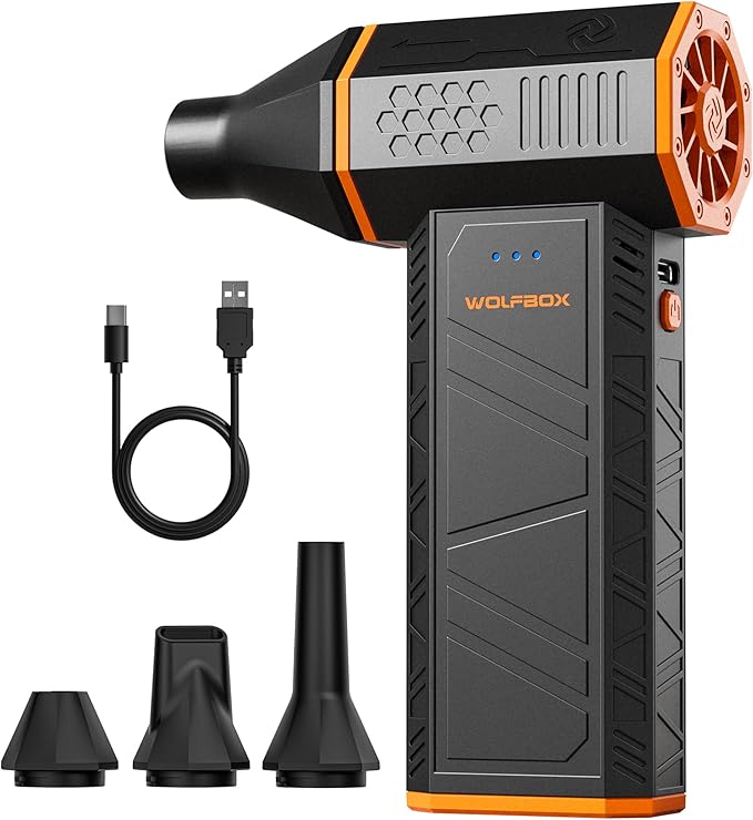 110,000 RPM High-Speed Turbo Jet Fan Air Duster – Cordless Adjustable Electric Blower with Brushless Motor & Type-C Charging