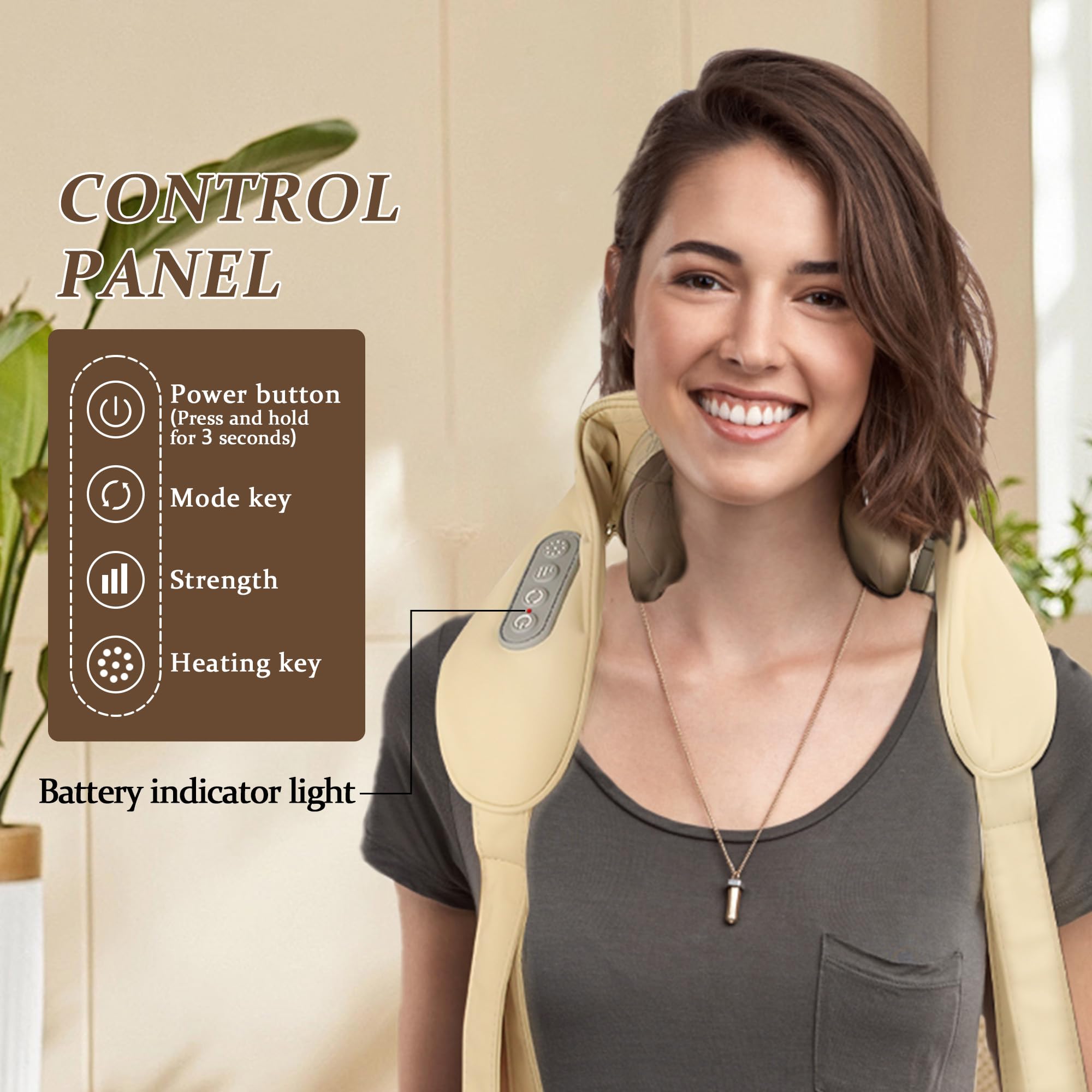 Electric Shiatsu Neck Shoulder Massager – Deep Tissue Relief