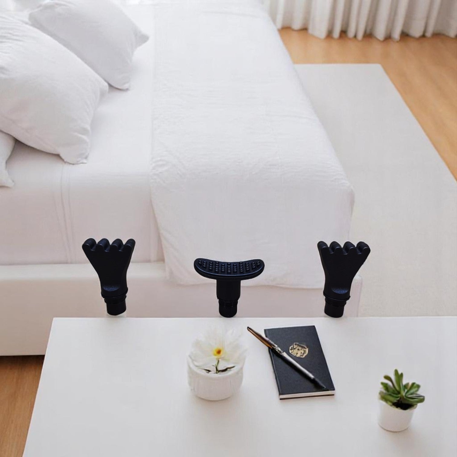 Dual-head massager with multi-directional movement