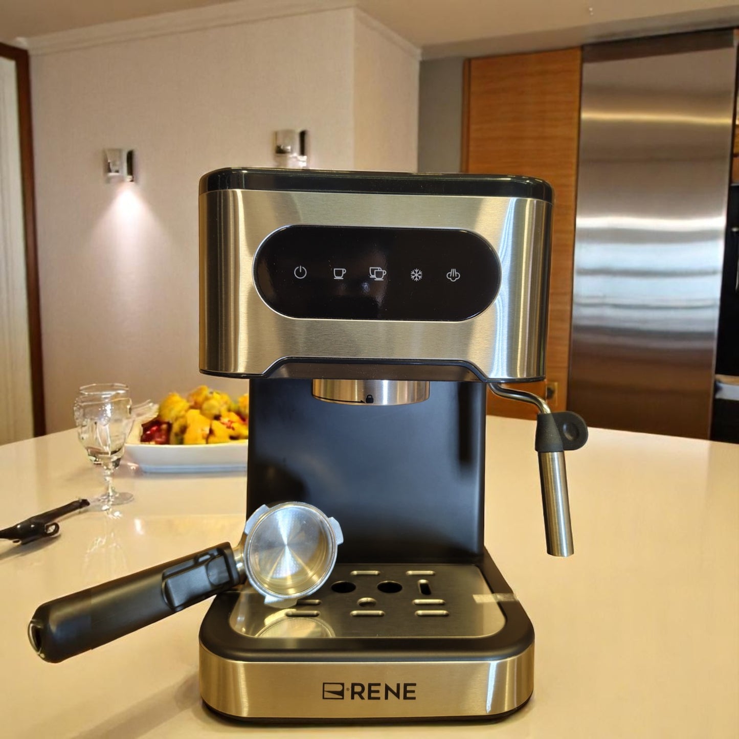 Rene 1711 6-in-1 Professional Coffee Maker with Digital Display