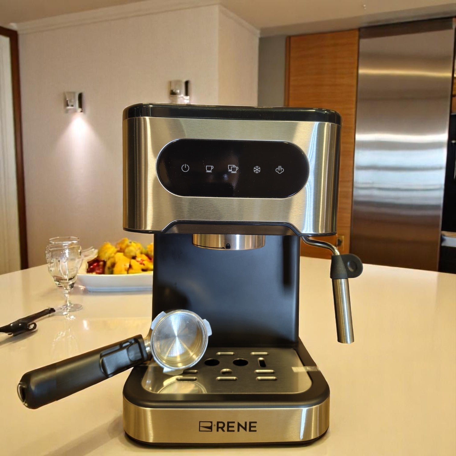 Rene 1711 6-in-1 Professional Coffee Maker with Digital Display