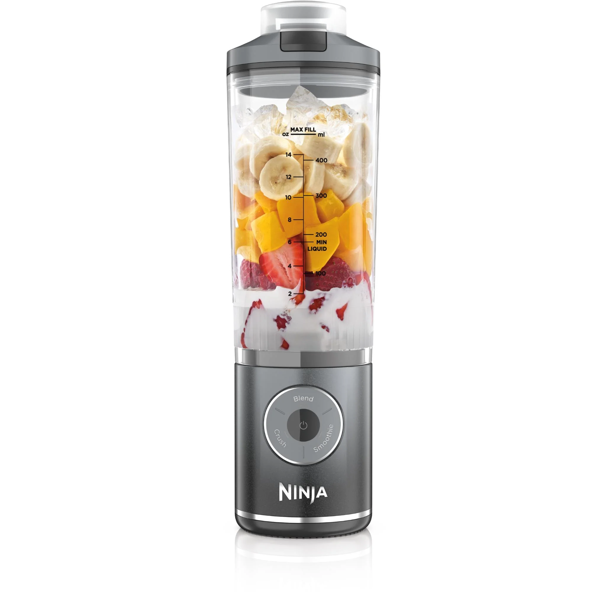 Ninja Blast Max Portable Blender – Cool Grey, 22 oz Twist & Go